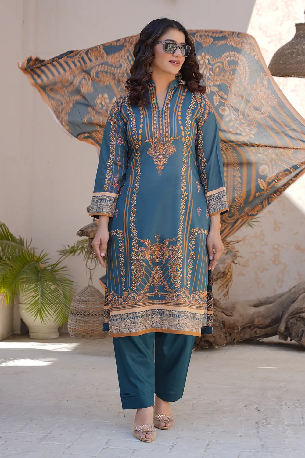 Pima Digital Printed Lawn  BR-1409