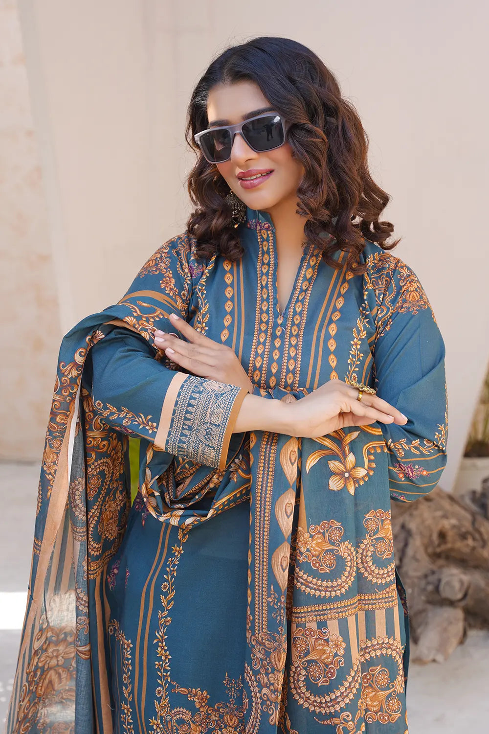 Pima Digital Printed Lawn  BR-1409