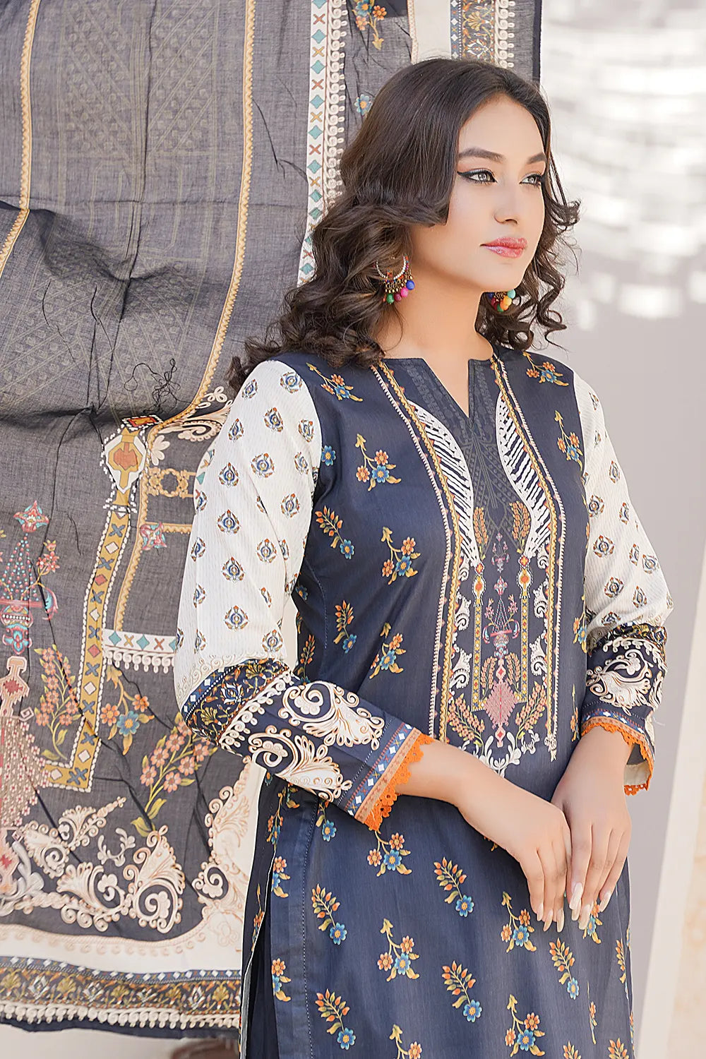 Pima Digital Printed Lawn  BR-1412