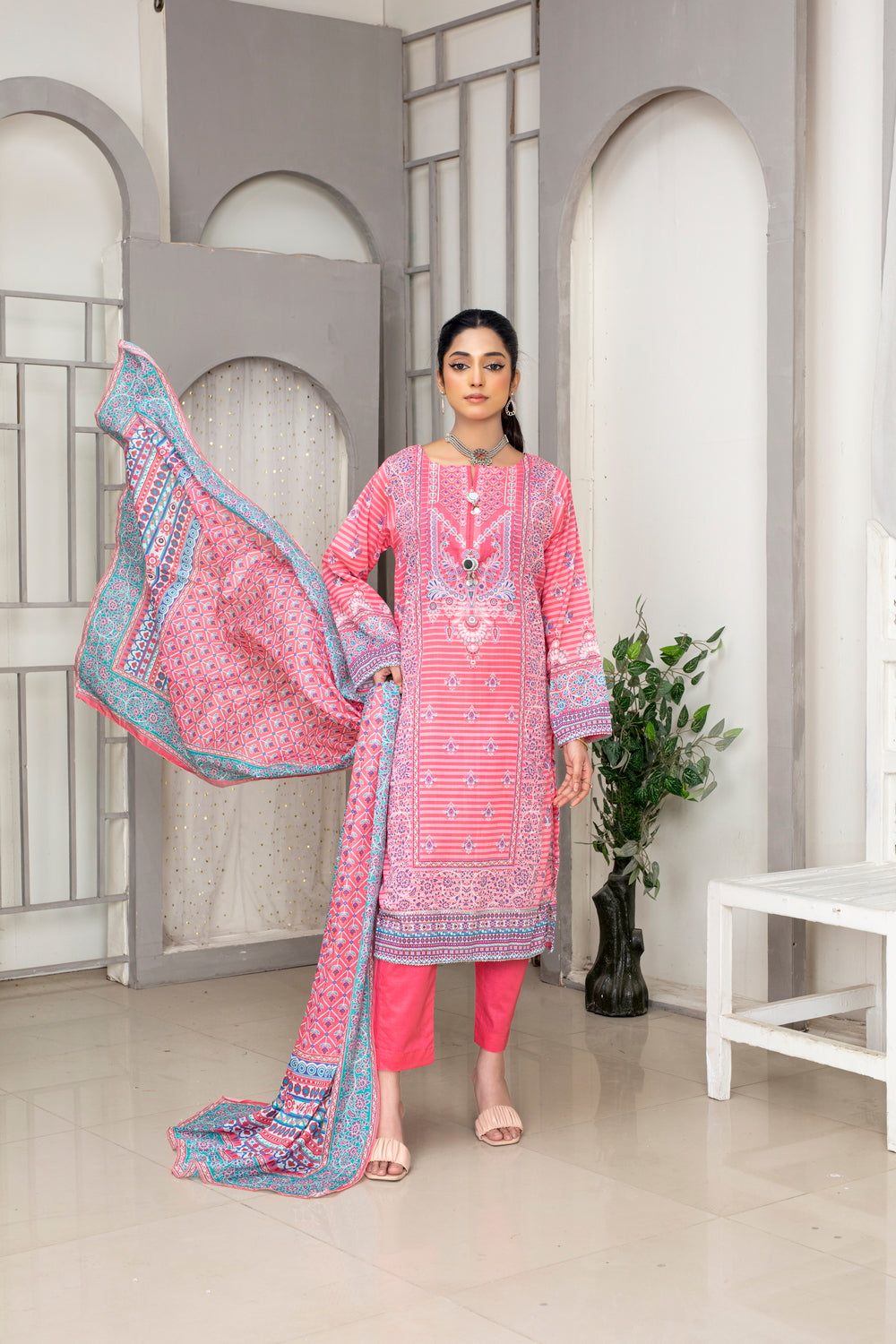Meerab Digital Printed Lawn  PR-4025