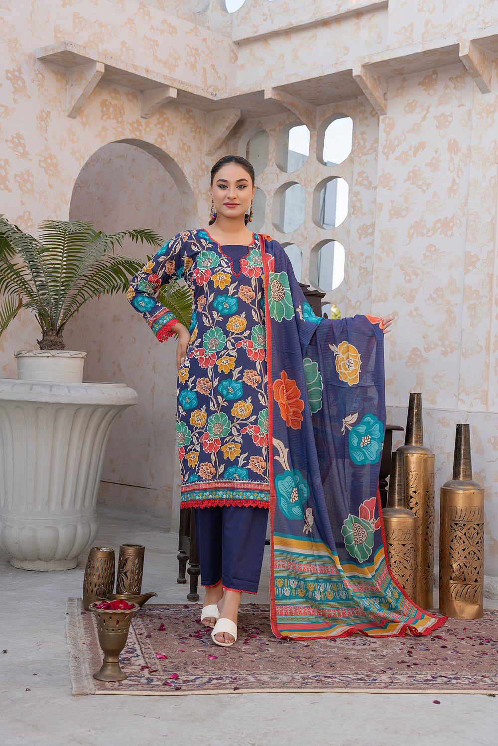 Meenonee Digital Printed Lawn  MD-795