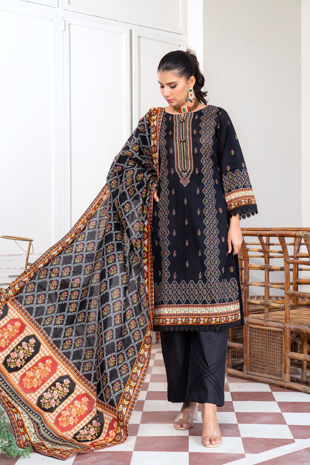 Pima Digital Printed Lawn  PR-2685