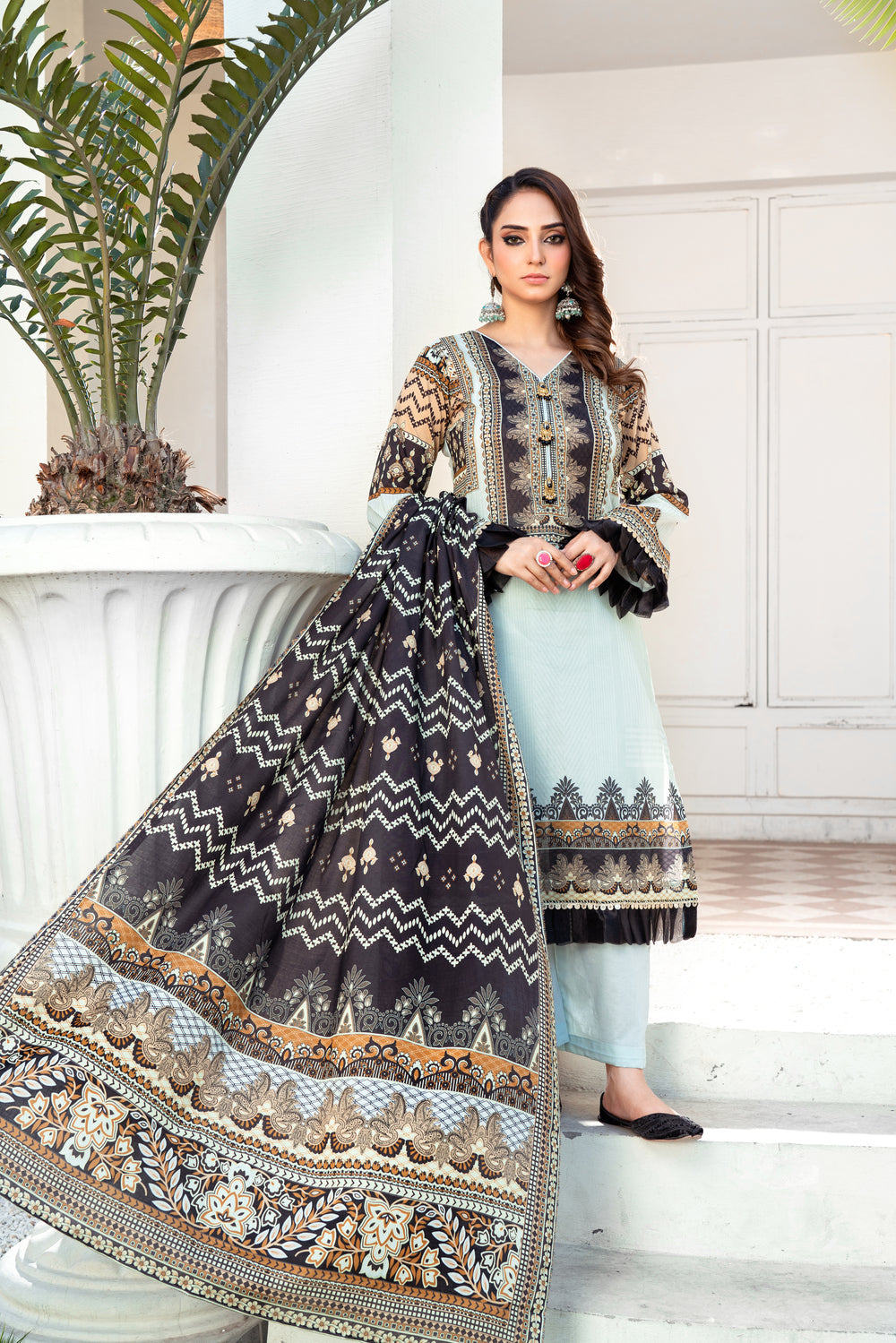 Pima Digital Printed Lawn  PR-2688