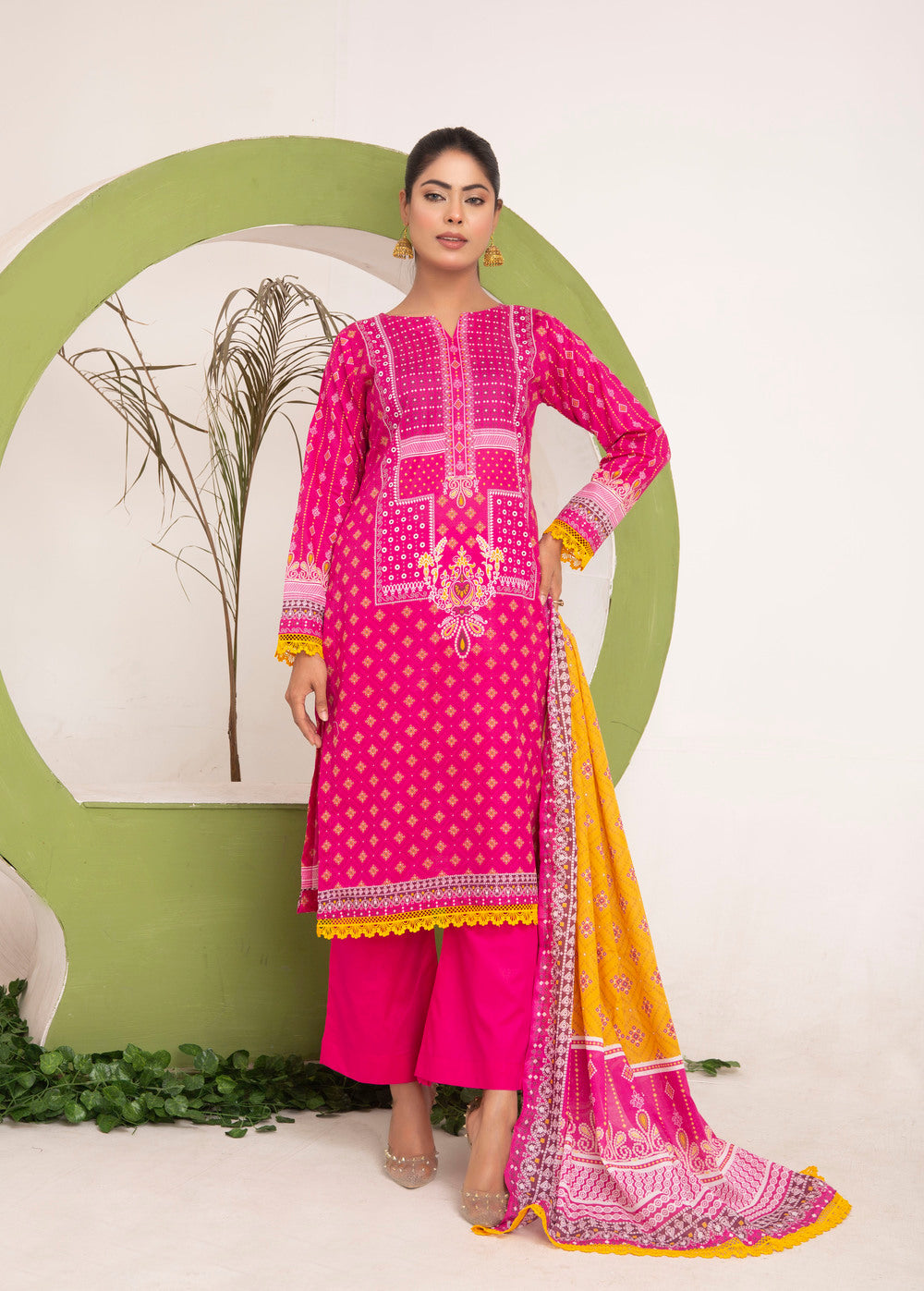 Chunri Digital Printed Slub Lawn PR-2699