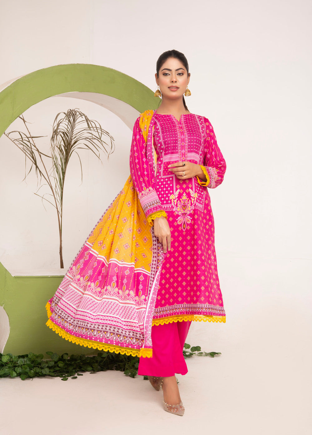 Chunri Digital Printed Slub Lawn PR-2699