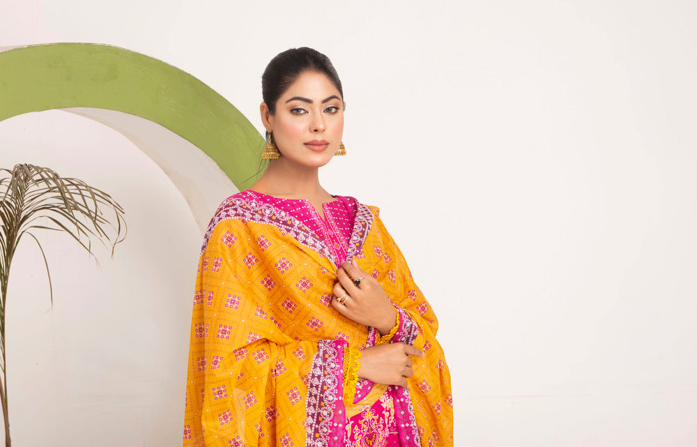 Chunri Digital Printed Slub Lawn PR-2699