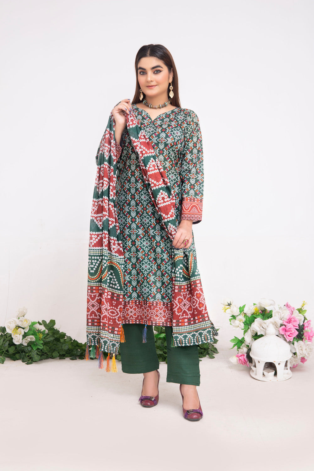 Chunri Digital Printed Slub Lawn PR-2700