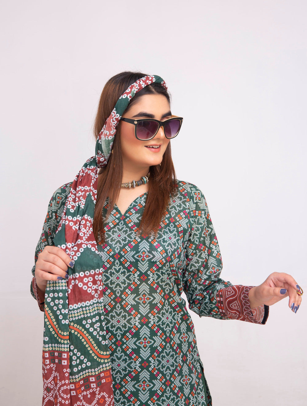 Chunri Digital Printed Slub Lawn PR-2700