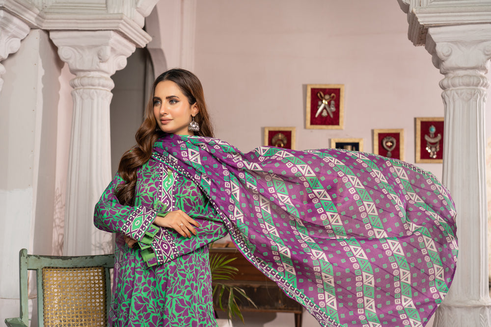 Maahru Digital Printed Lawn BR-1335