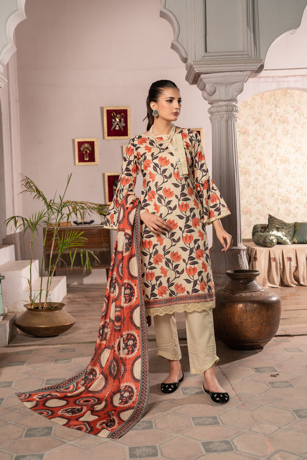 Maahru Digital Printed Lawn BR-1336