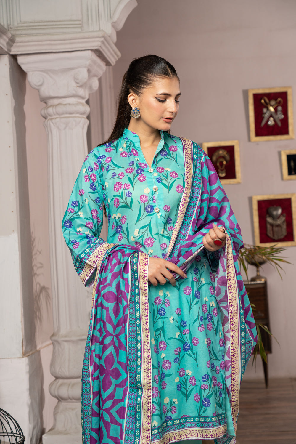 Maahru Digital Printed Lawn BR-1340
