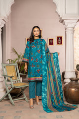 Maahru Digital Printed Lawn BR-1341
